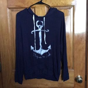 Blue hoodie